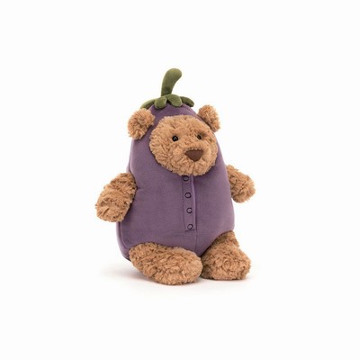 Jellycat Bartholomew Aubergine Oso | GINT-30641